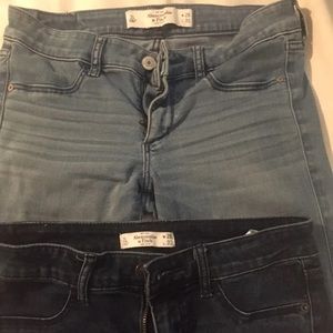 2 pairs of Abercrombie and Fitch jeggings
